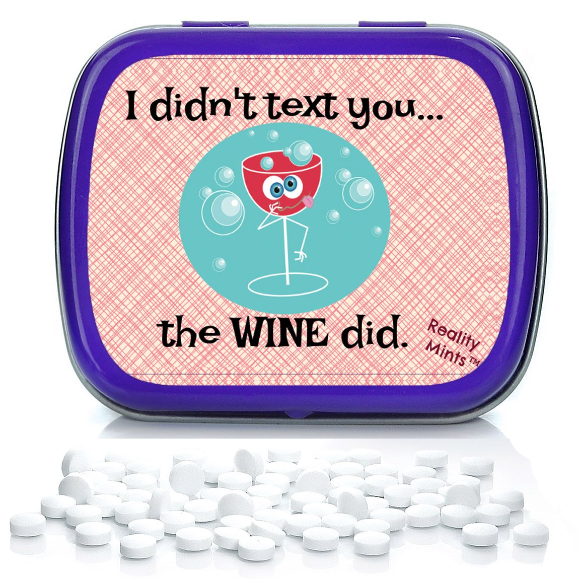 Gears Out Mints - I Didn’t Text You The Wine Did - Tin, 1 Ounce - Funny Gift for Friends and Gag Gifts