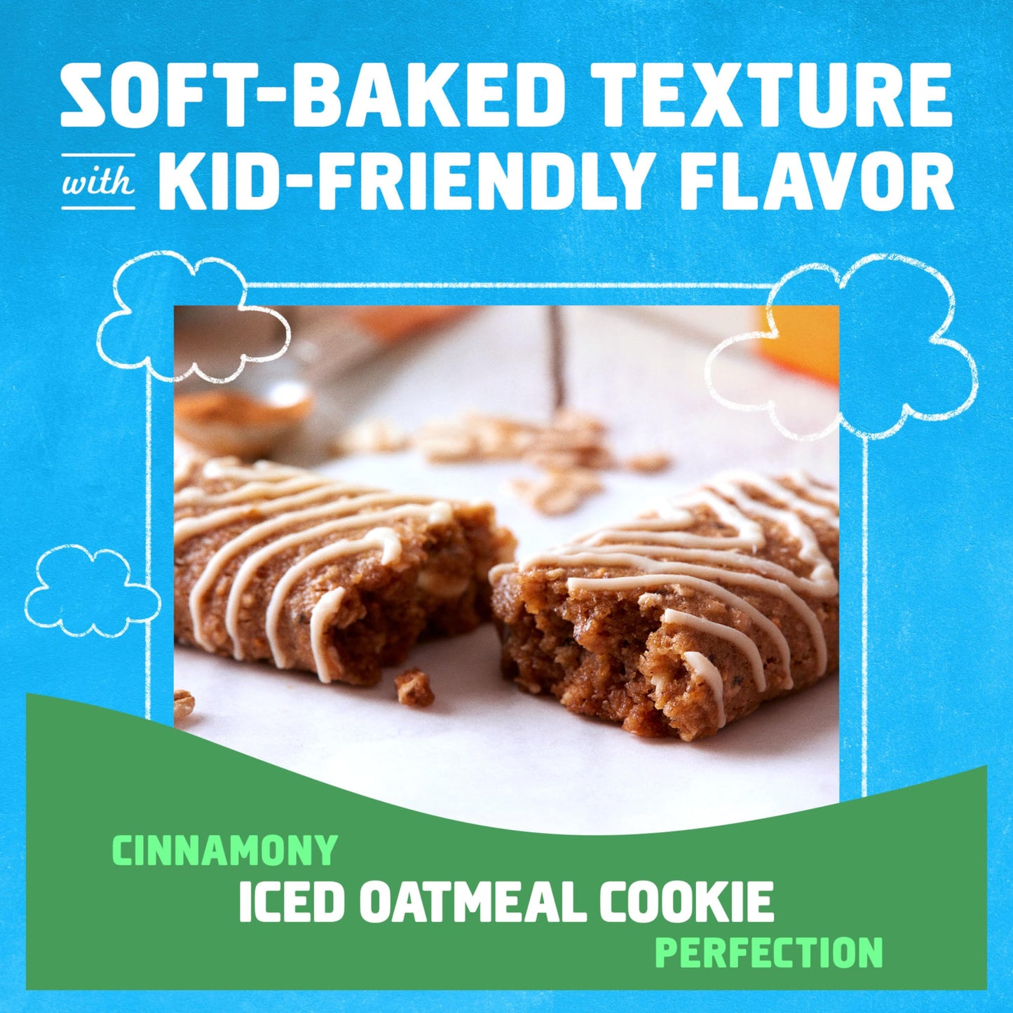 CLIF Kid Zbar - Iced Oatmeal Cookie - Soft Baked Whole Grain Snack Bars - USDA Organic - Non-GMO - Plant-Based - 1.27 oz. (18 Pa