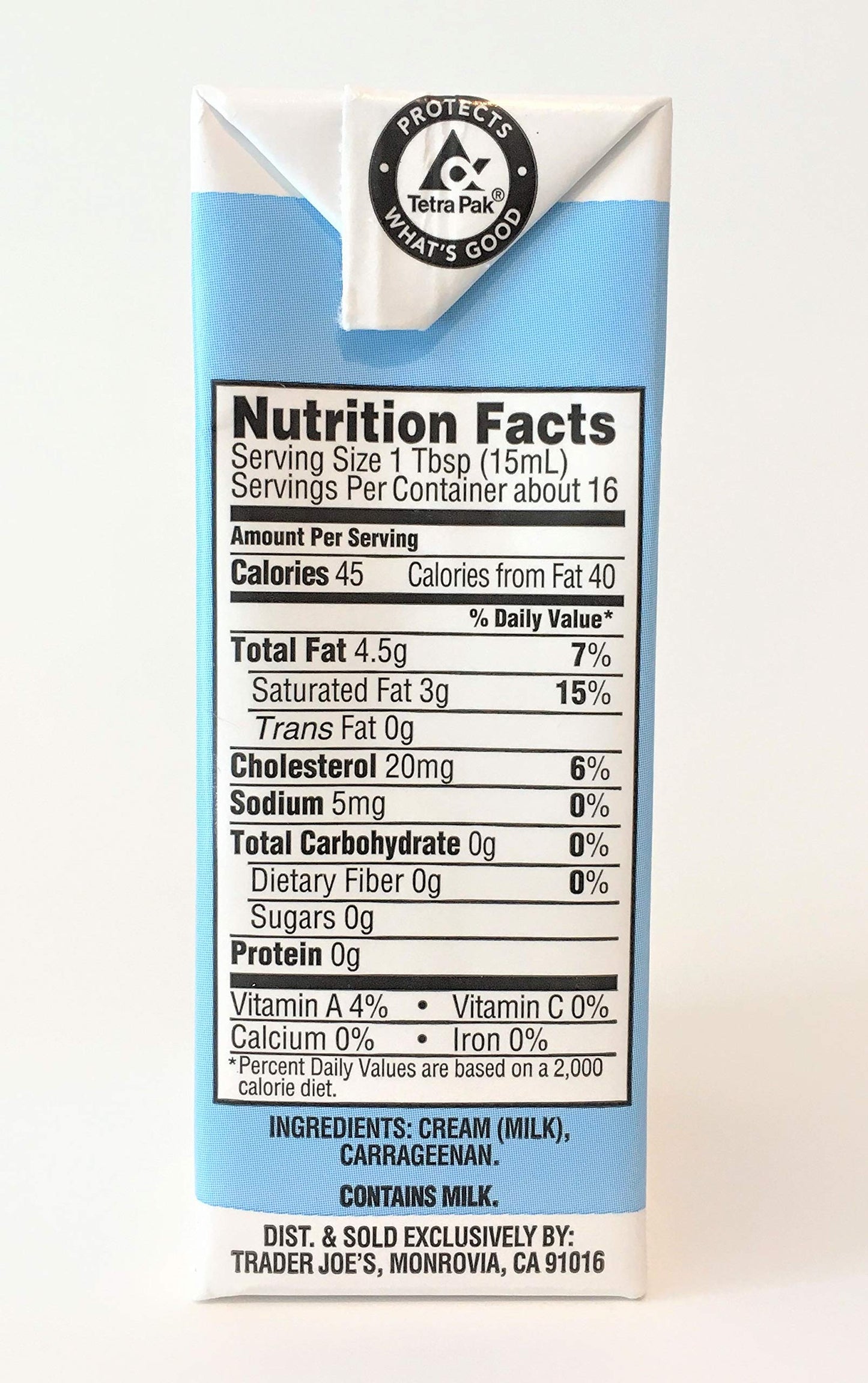 Trader Joes Shelf Stable Tetra Whipping Cream, 8 FL Oz, 3 Pack, UHT, Room Temperature