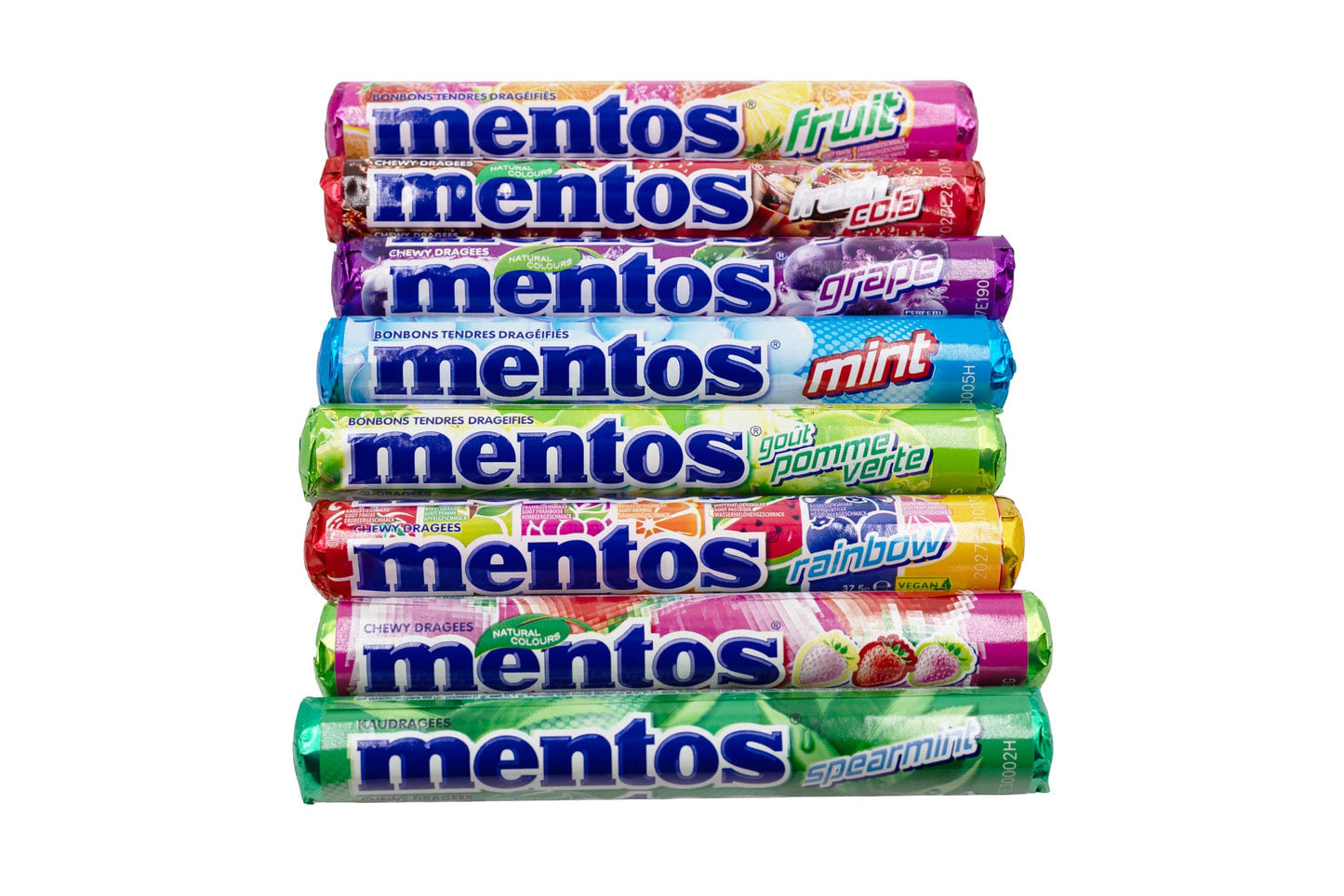 Mentos World Flavours I 8 Rolls of different Flavored Chewy Dragees I 300g 10.5 ounce total