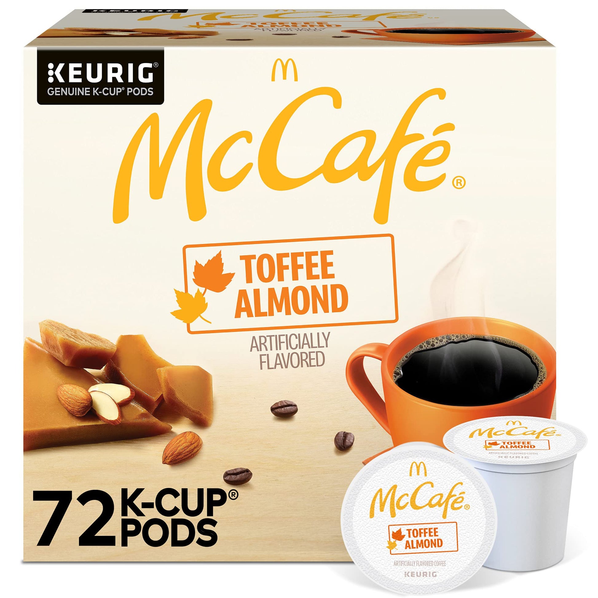 Mccafe Toffee Almond Coffee, Keurig Single Serve K-Cup Pods, 72 Count