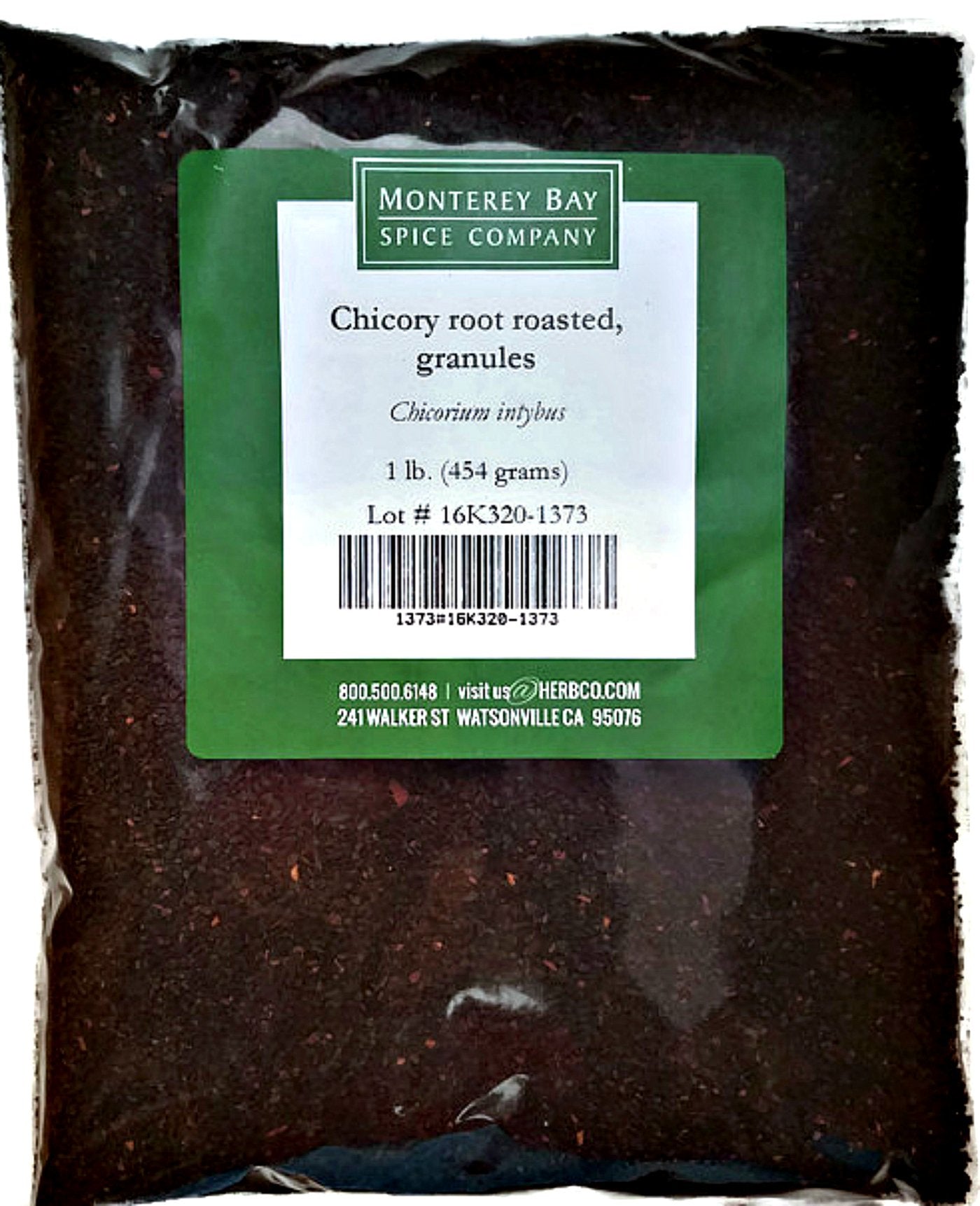 MONTEREY BAY HERB CO. Chicory Root Roasted - Coffee Substitute, Tea Blend Ingredient - 1 Pound