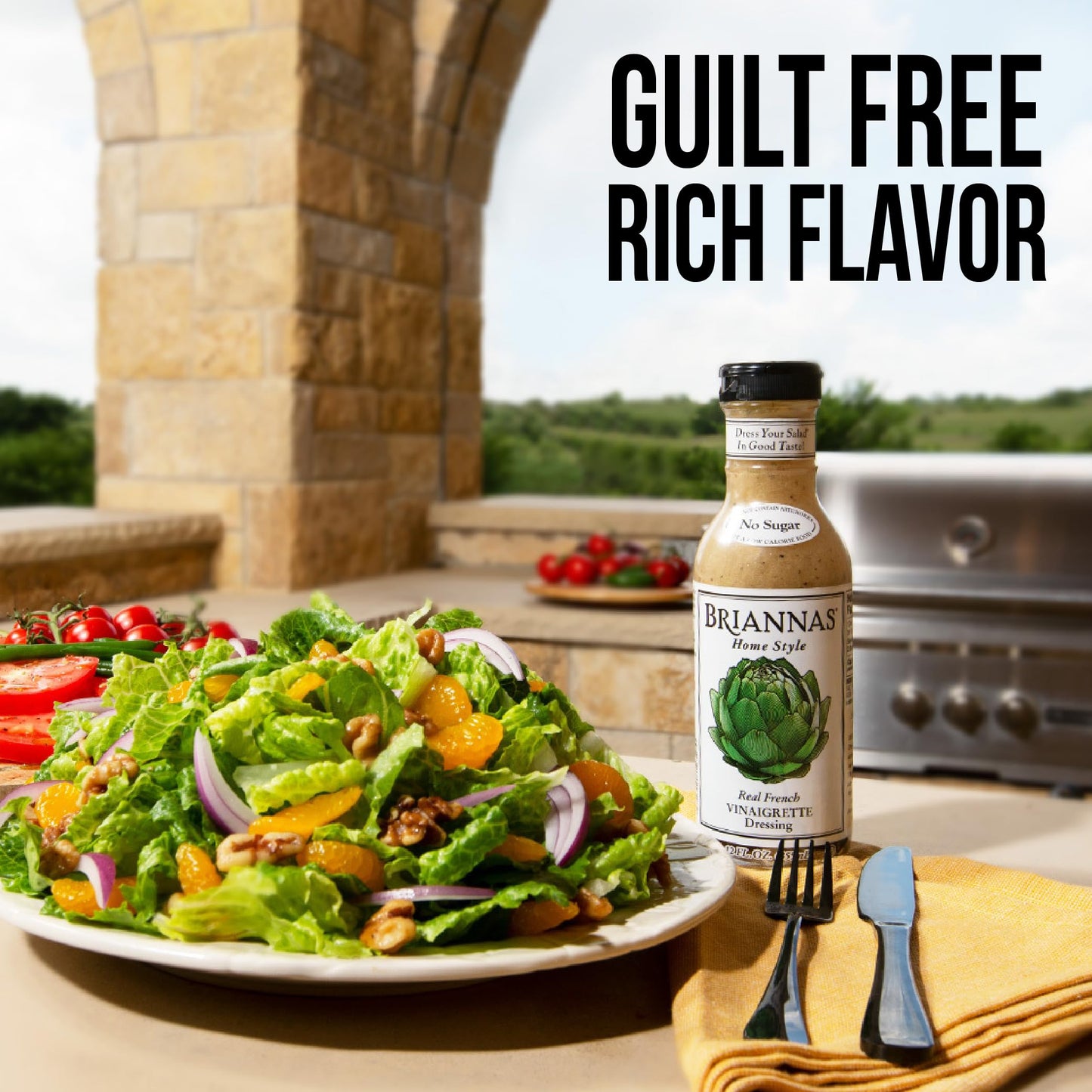 BRIANNAS Real French Vinaigrette Dressing – Sugar Free – 32 oz. Bottle