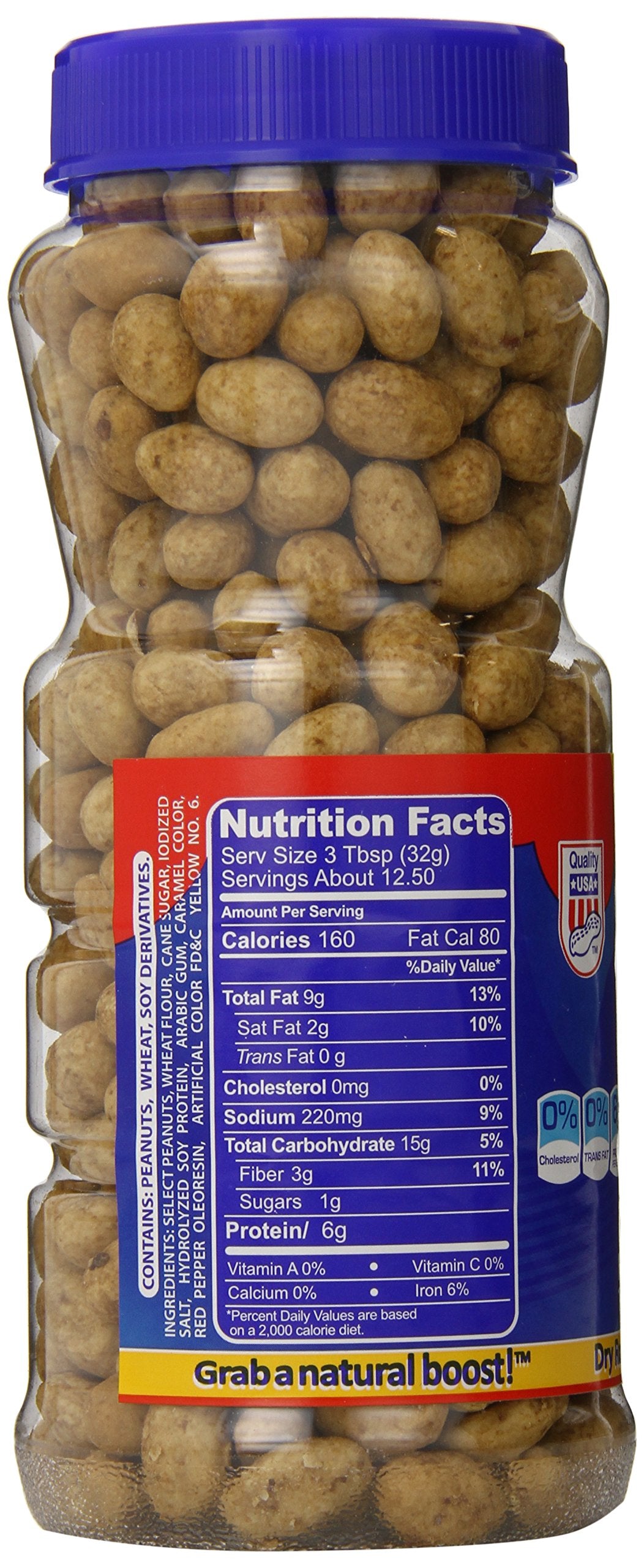Japon Natural Peanuts with Soy Coating Jar, 14.1 Ounce
