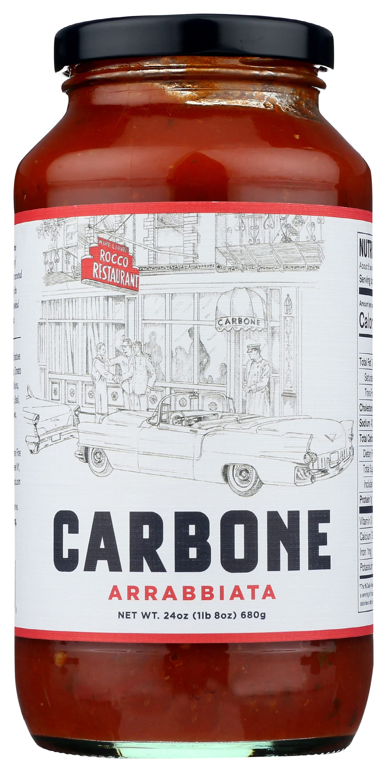 Carbone Arrabbiata Pasta Sauce, Fat Free, Non GMO, 24 Ounce (Pack of 6)