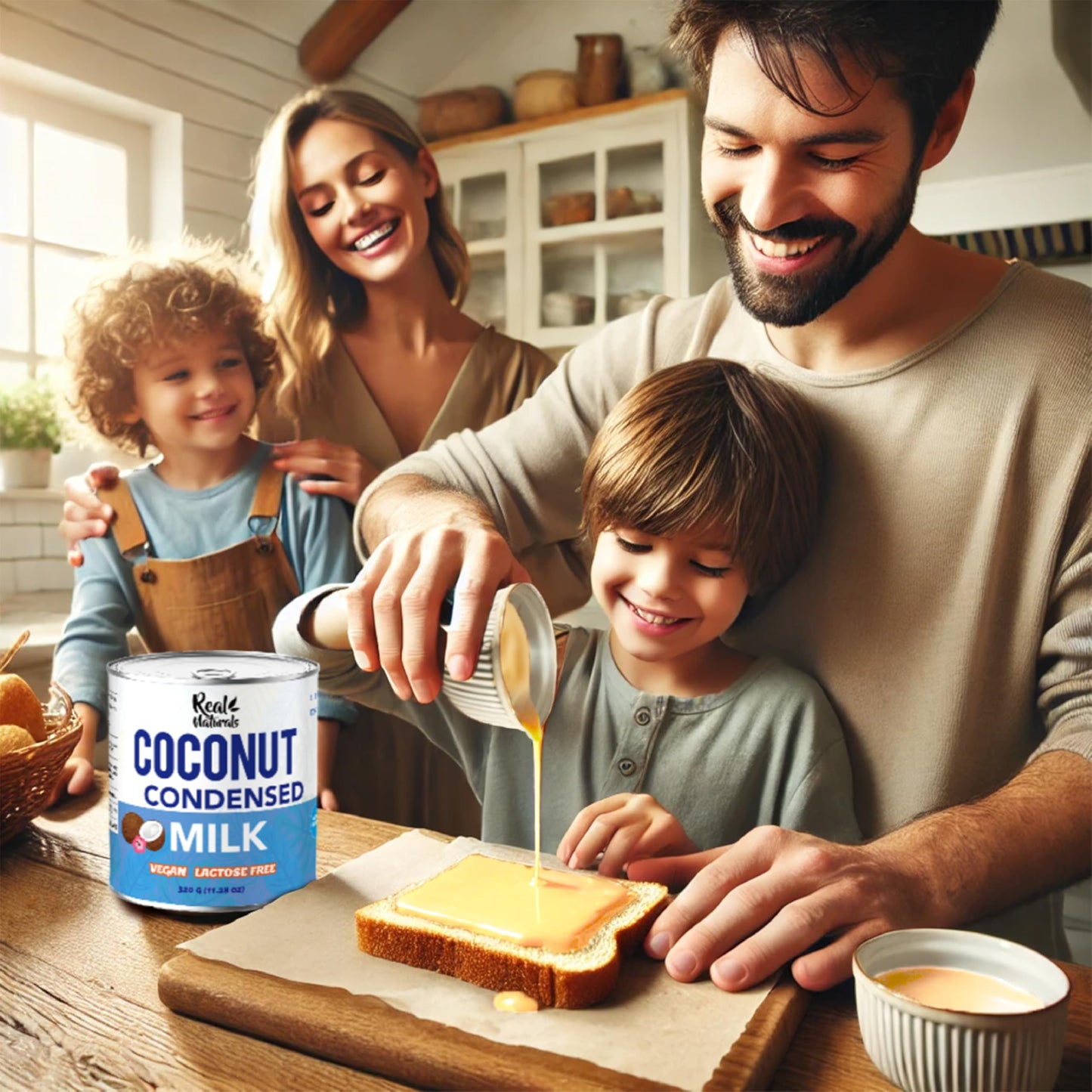 Real Naturals Sweetened Condensed Coconut Milk, Vegan, Dairy-Free, 11.28 Ounce (Pack of 6)