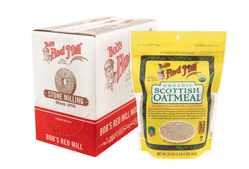 Bob s Red Mill Organic Scottish Oatmeal, 20oz (Pack of 4) - Non GMO, Whole Grain, Vegan, Kosher