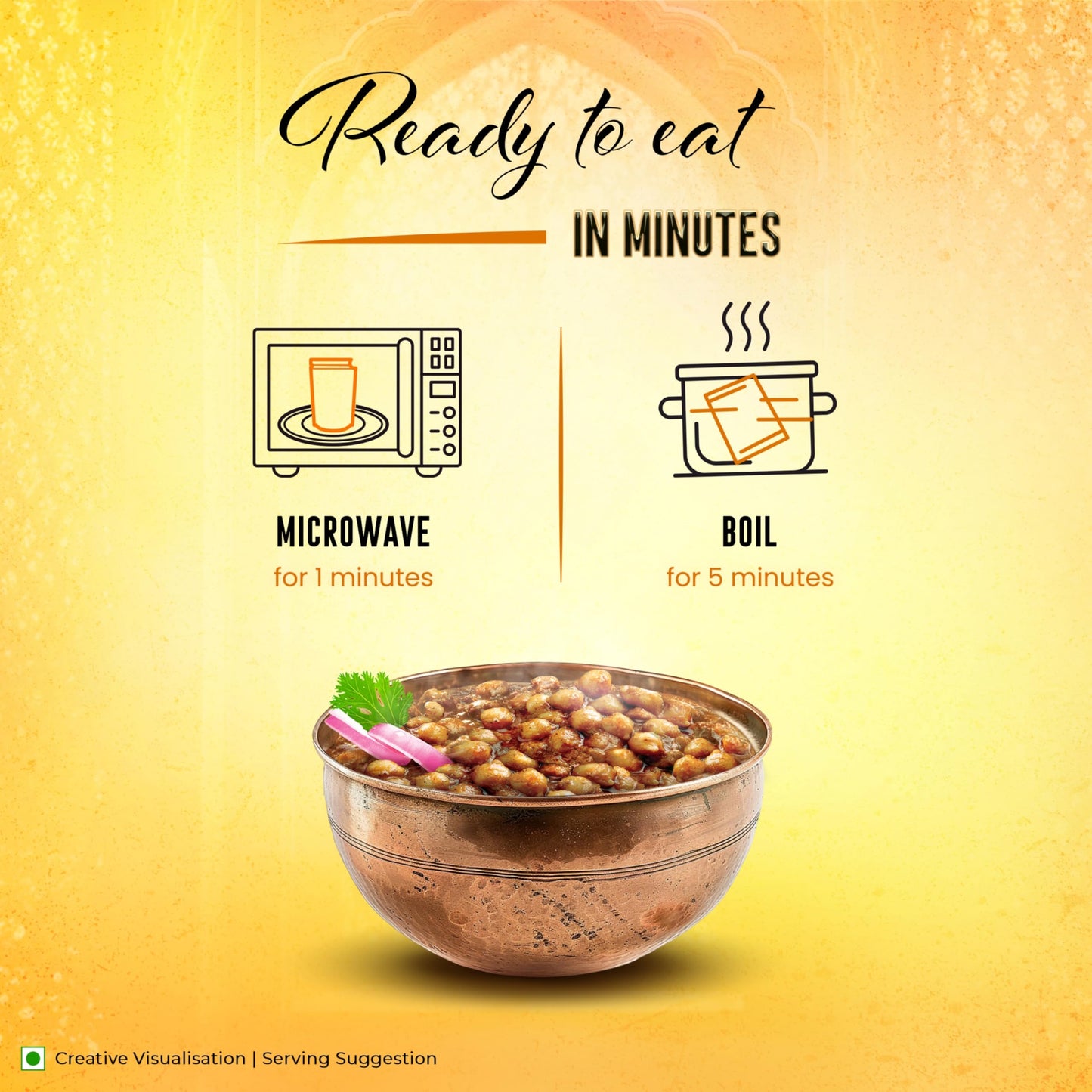 Kitchens of India Pindi Chana - Chick Peas Curry, (Pack of 6)10 Ounces , Gourmet Ready To Eat Authentic Indian Dish (Pack of 6)