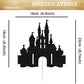 EONNCNT Castle Cake Topper - Black Glitter Cardboard Decoration for Birthday, Baby Shower, Photo Booth Props