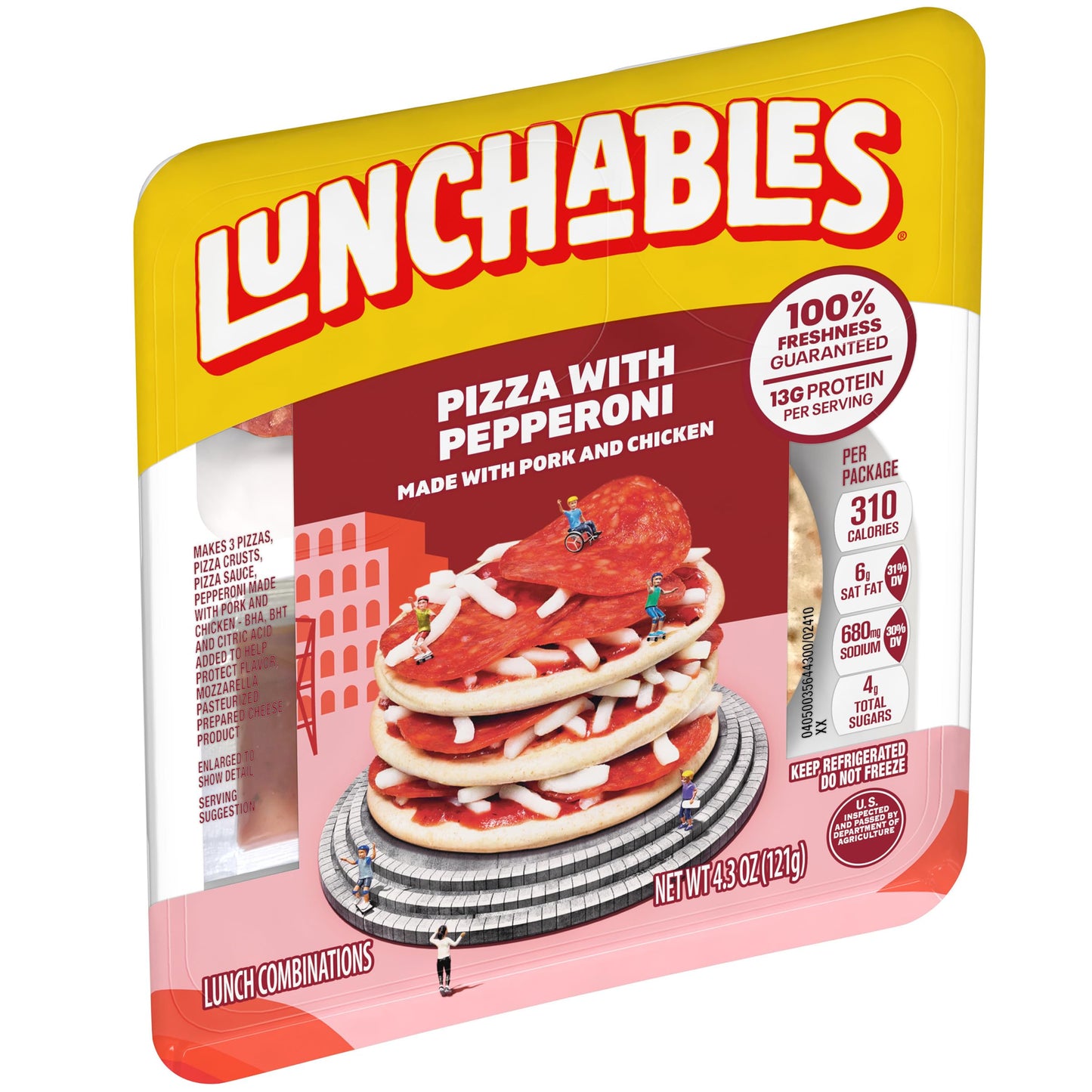 Lunchables Pizza With Pepperoni Kids Lunch Snack, 4.3 Oz Tray