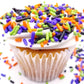 Ncs Orange, Purple, Lime Green, And Black Edible Jimmies Sprinkles, 8 Ounces - Great For Cupcakes, Cookies, Cakes, Cakes Pops, Donuts