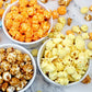 3 Flavor, 3.5 Gallon Gourmet Popcorn Tin, Butter, Caramel & Orange Cheddar Cheese, Snack Gifts, Popcorn Lovers, Movie Night Snac