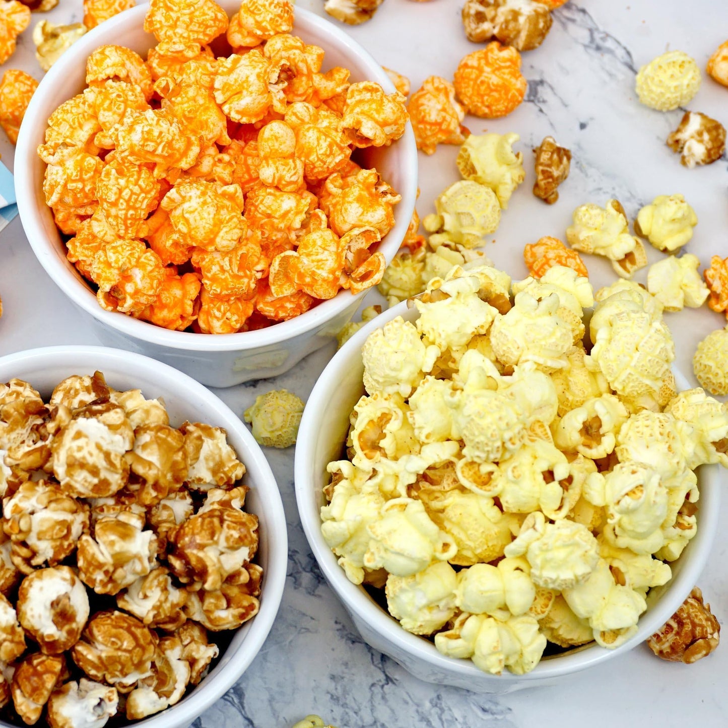 3 Flavor, 3.5 Gallon Gourmet Popcorn Tin, Butter, Caramel & Orange Cheddar Cheese, Snack Gifts, Popcorn Lovers, Movie Night Snac