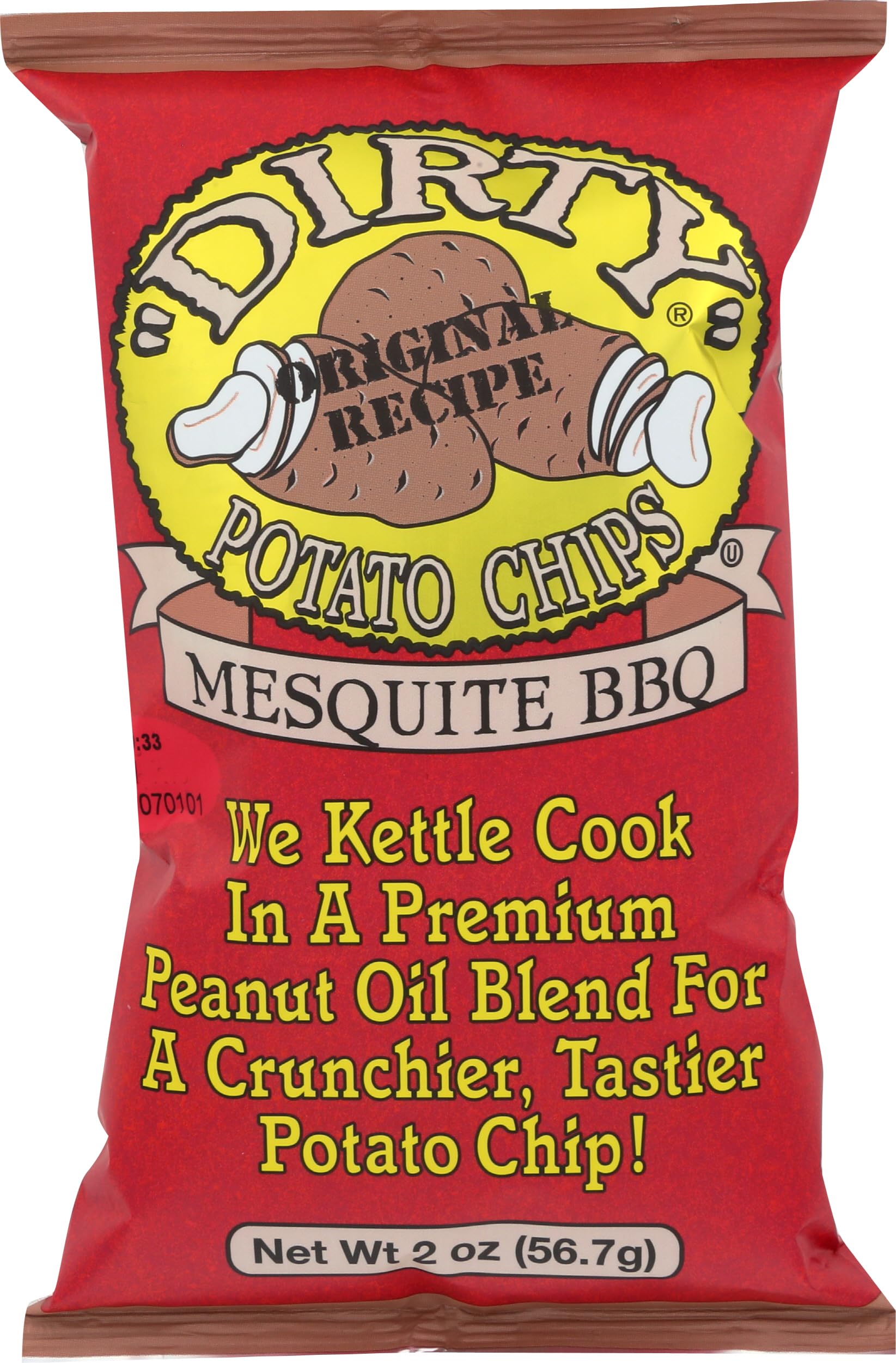 Dirty Chips Mesquite Bbq Potato Chips, 2 Oz