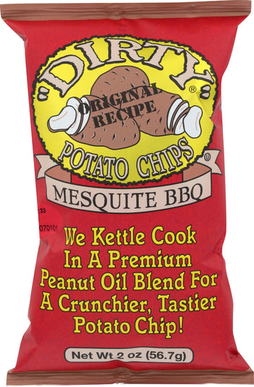 Dirty Chips Mesquite Bbq Potato Chips, 2 Oz