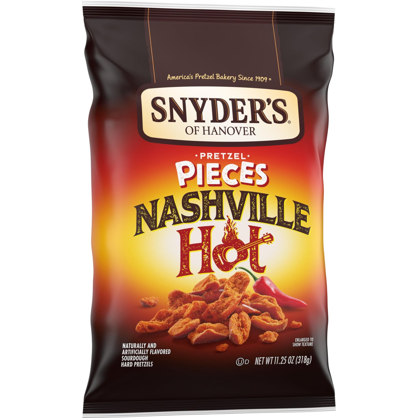 Snyders of Hanover Pretzel Pieces, Nashville Hot, 11.25 Oz (Pack of 2)