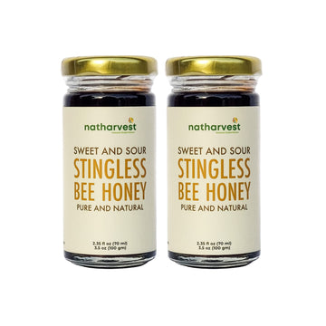 Stingless Bee Honey, Sweet And Sour Meliponini. Contains Low Glycemic Trehalulose, No Sucrose, 3.5 Oz (100 Grams), A Pack Of 2