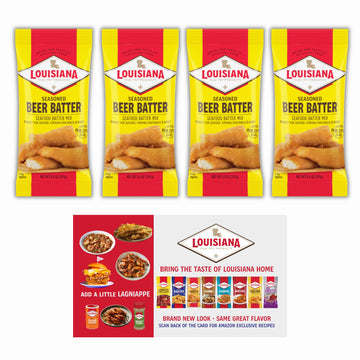 Louisiana Fish Fry Beer Batter Mix, 8.5 oz, Pack of 4