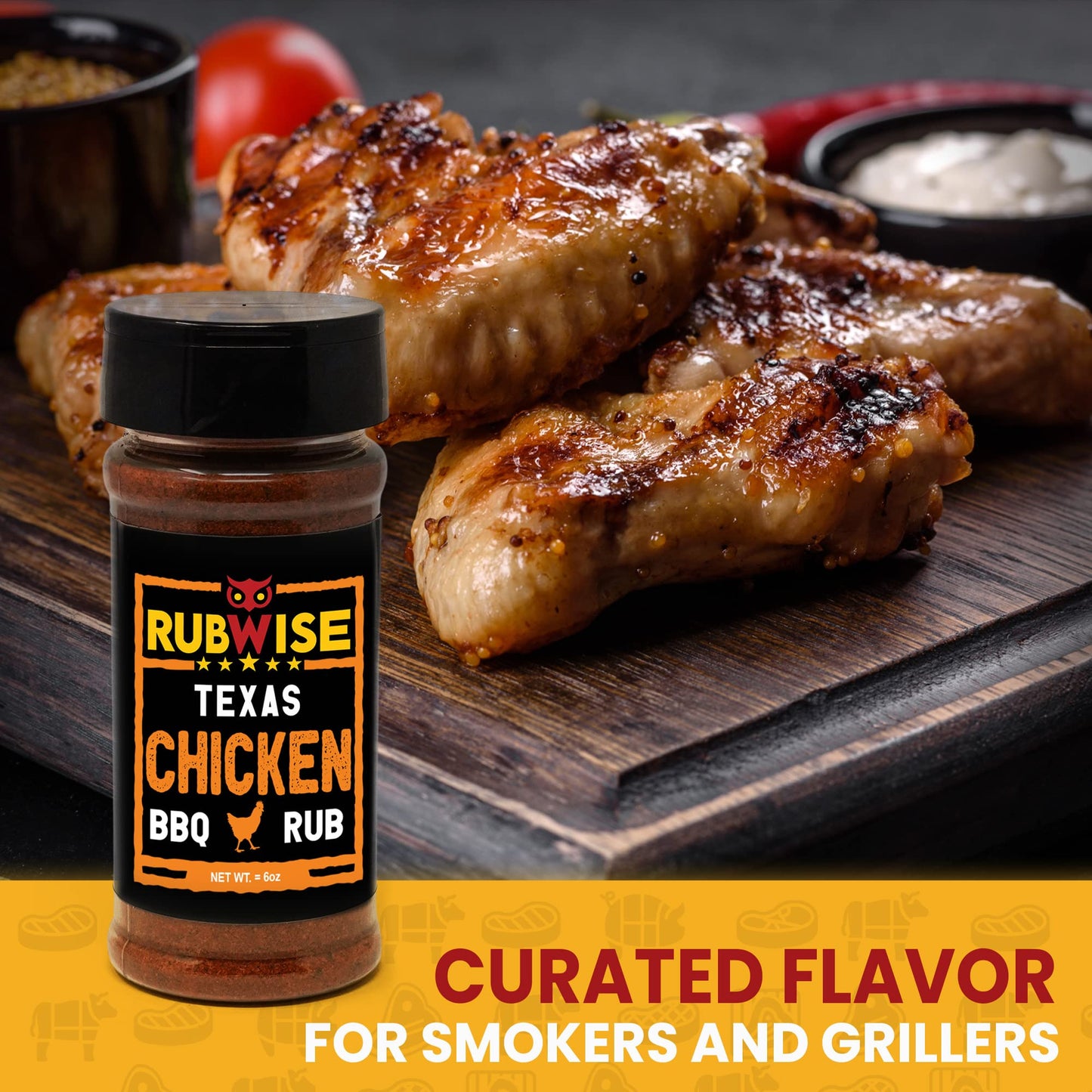 Five Star Seasonings Texas Style Chicken Seasoning Rub, 6oz, No MSG, Ideal for Poultry, BBQ, smoky aroma, Grilling, Turkey, Duck, Seafood