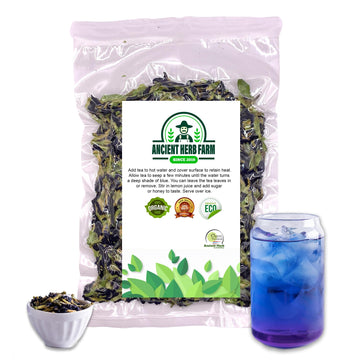 Ancient Herb Premium Dried Butterfly Pea Flower For Blue & Purple Drinks And Food Coloring, Pea Flower Tea, Non-Gmo, Pure Natura