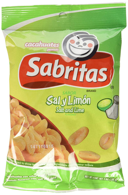 Gamesa Sabritas Salt and Lime Peanuts (Pack of 4)