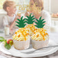 48Pcs Pineapple Cupcake Donut Cake Toppers, Pineapple Cute Cupcake Picks For Summer Tropical Hawaiian Party Cake Decorations