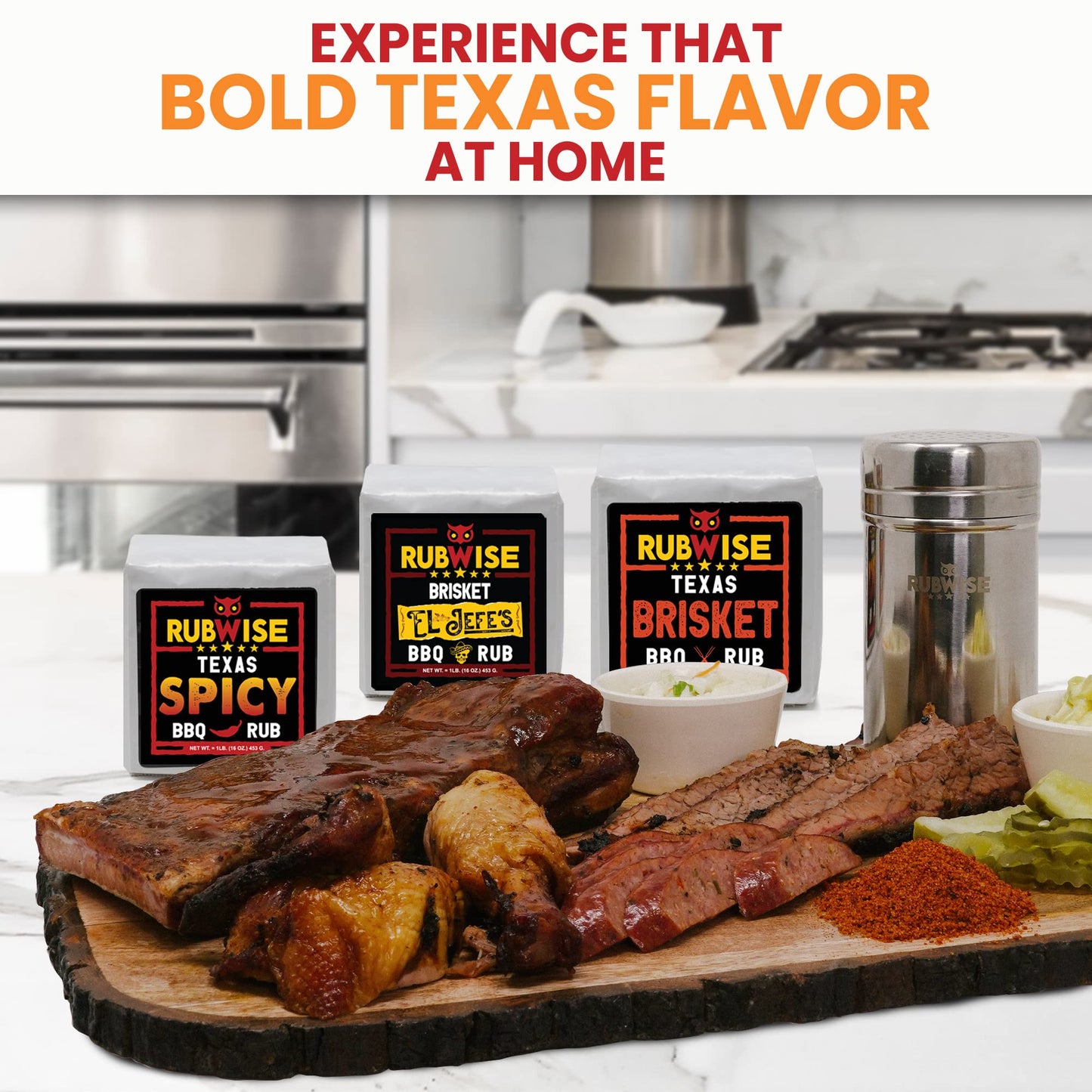 Rubwise Bbq Brisket Rub Seasoning Gift Set (3 X 1 Lb Bags) - Barbecue Spices And Seasoning Sets Variety Pack | Brisket Seasoning