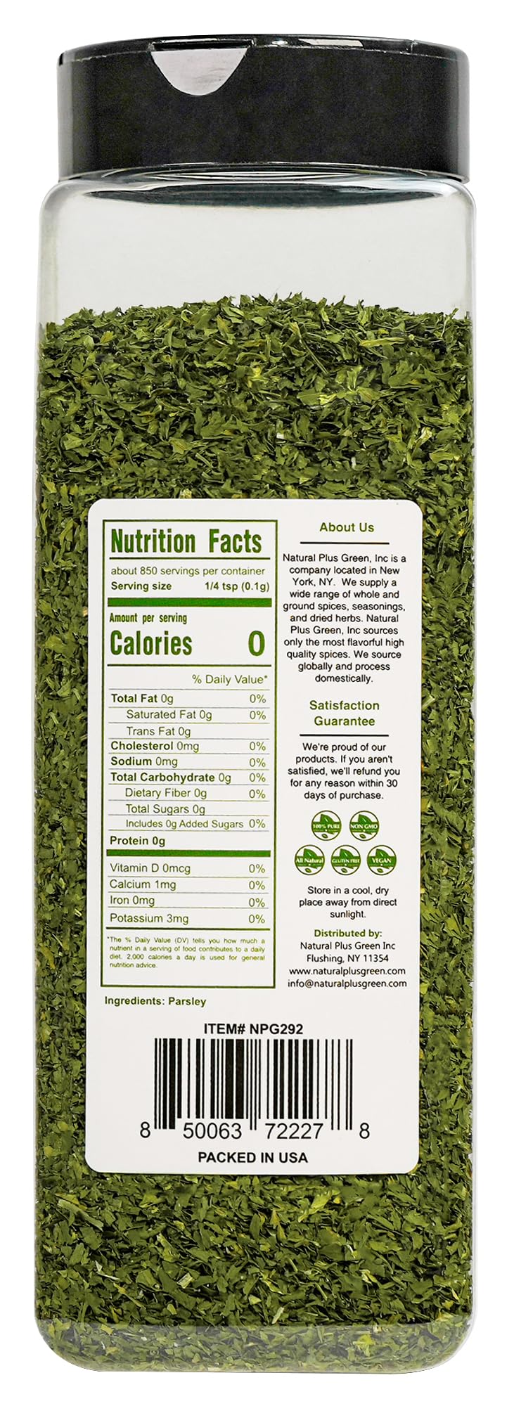 Npg Freeze-Dried Parsley Flakes 3 Oz, Dehydrated Chopped Parsley For Cooking, Soups, Pasta, And Garnish, Aromatic Herb Seasoning