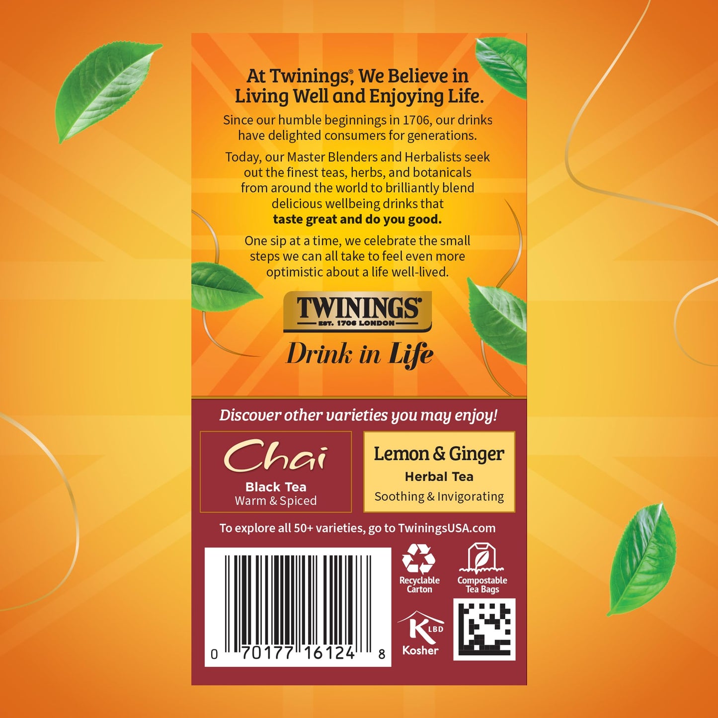Twinings Spiced Apple Chai Black Tea Individually Wrapped Bags, 20 Count (Pack of 6), Sweet, Savoury Spices, Caffeinated, Enjoy