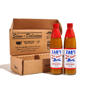 Zabs Original Recipe Craft Hot Sauce (6oz, 2 Pack), Naturally Sweet Heat & Signature Slow Burn from Datil Peppers, Gluten-Free,