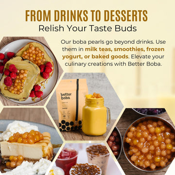 Better Boba All-Natural Mango Boba Pearls | Kosher, Vegan, Gluten-Free, Non-Gmo Popping Boba For Bubble Tea, Desserts| 8 Oz Pack