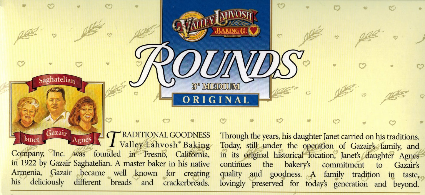 Valley Lahvosh Rounds, 3 Inch, 4.5Oz