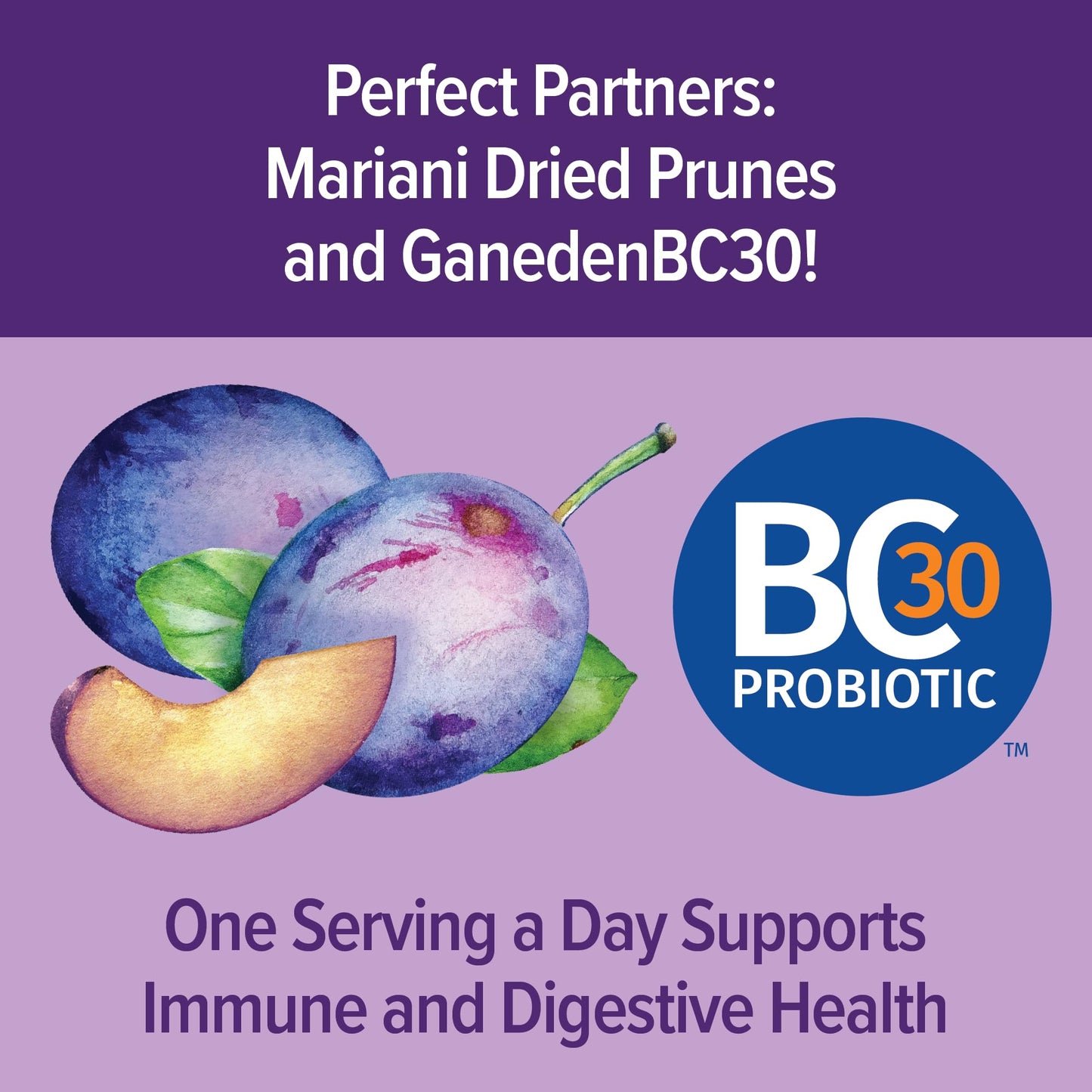 Mariani Probiotic Prunes, 30 Oz - Resealable Bag, Dried Pitted Plums With Ganedenbc30 Probiotic Cultures, High Fiber, Supports D