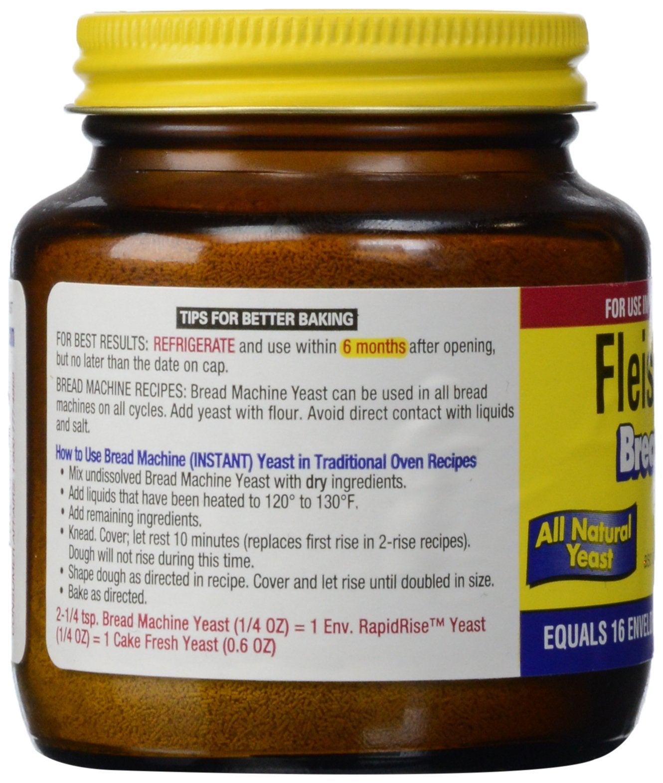 Fleishmann'S, Rapid Rising Dry Yeast, 4 Oz