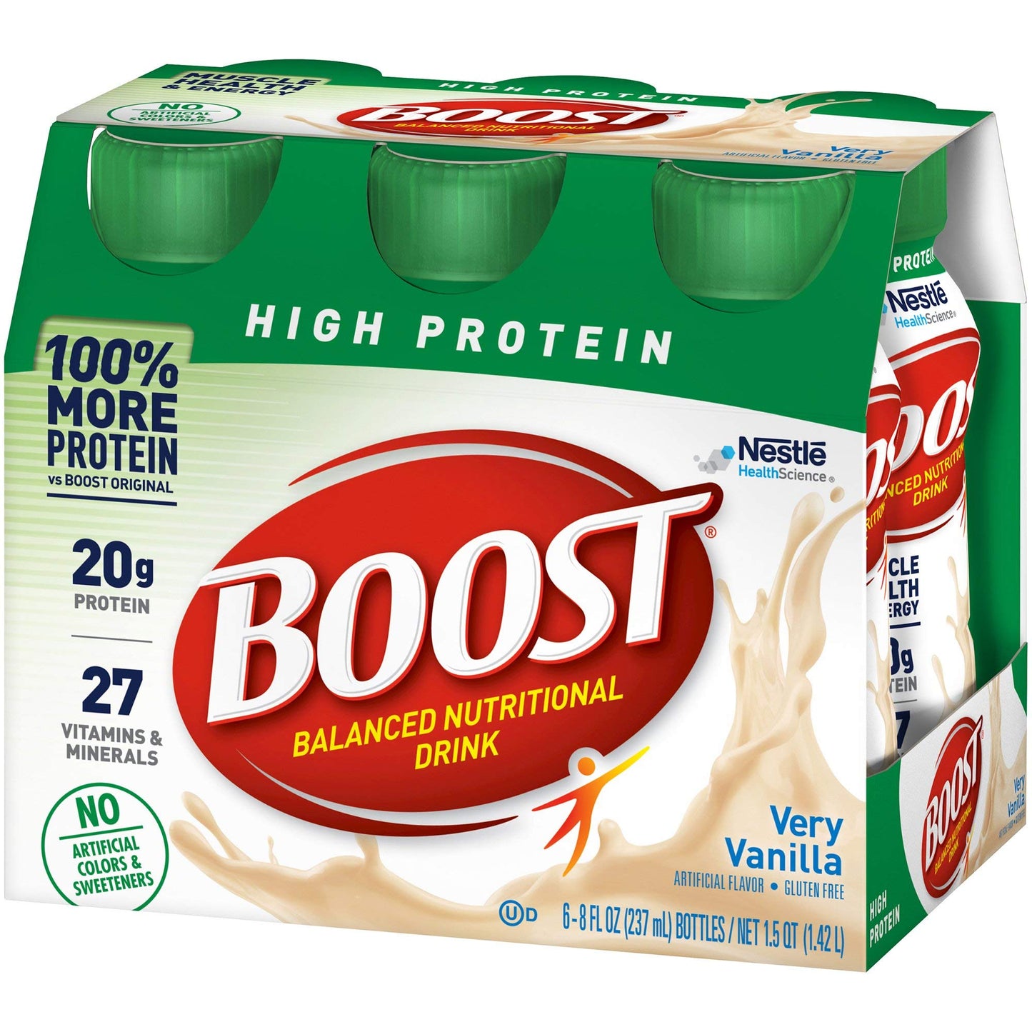 BOOST High Protein Nutritional Drink, Very Vanilla, 8 Fl Oz, Pack of 24, Model 823304