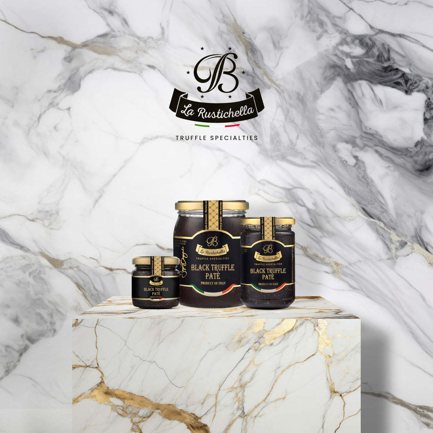 La Rustichella - Black Truffle Pat 17.64 oz (500 gr) - 100% Made in Italy | Vegan, Gluten-Free, Cholesterol-Free