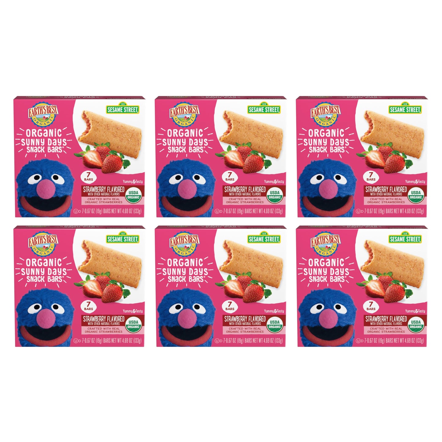 Earth'S Best Organic Sunny Days Snack Bars For Toddlers Strawberry With Other Natural Flavors, 0.67 Oz, 7 Ct