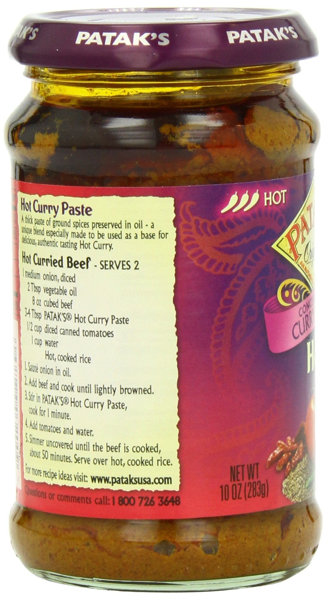 Pataks Curry Paste Extra Hot (10 Oz)