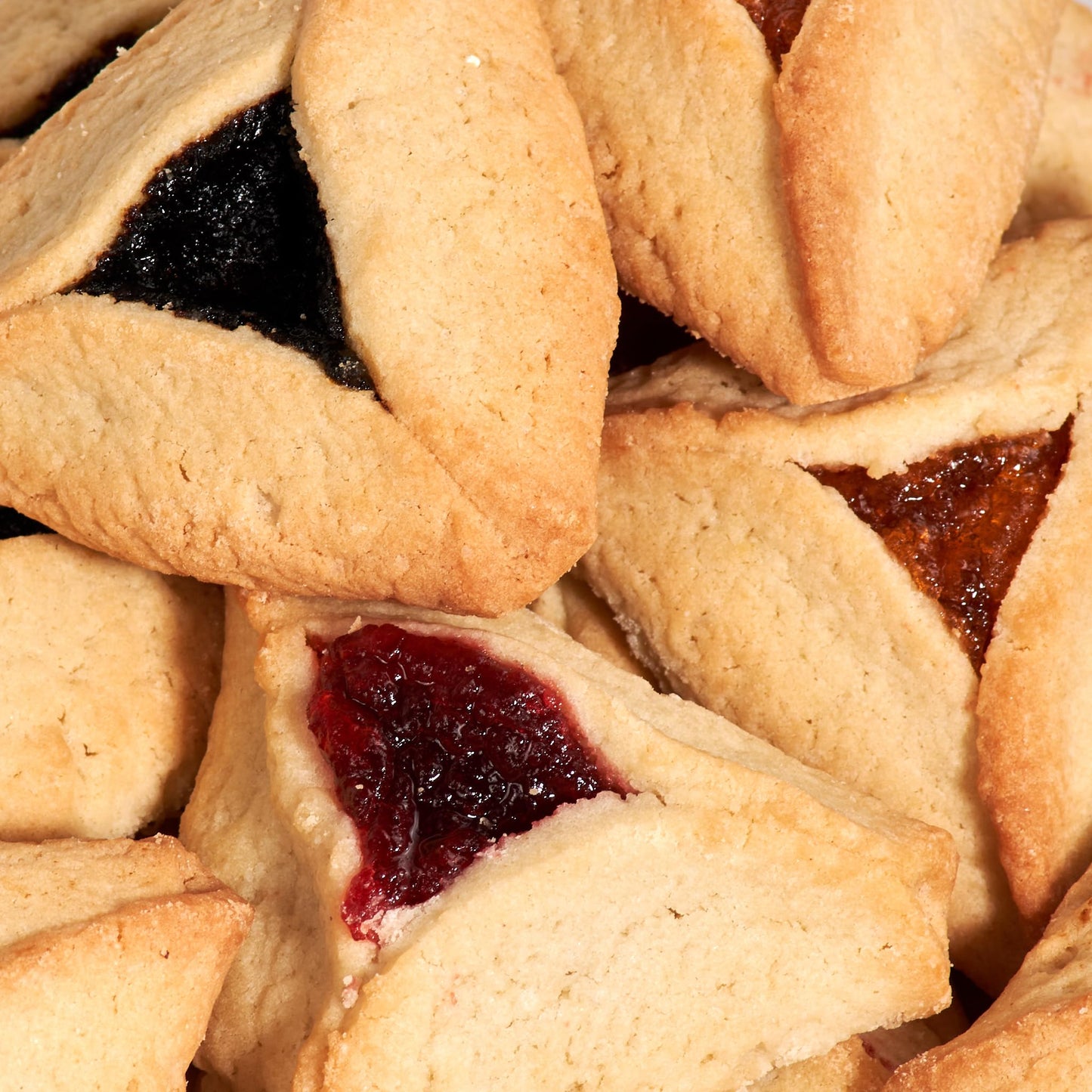 Shortbread Cookies | Hamentaschen Cookies Individually Wrapped [12 Count] Apricot, Prune, Raspberry | Purim Gift Basket | Mishlo