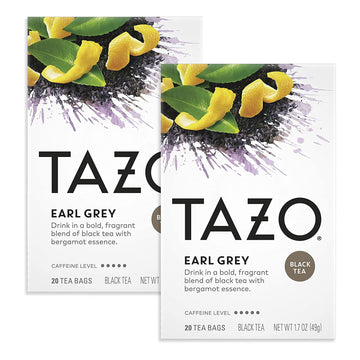 Tazo Earl Grey Black Tea -- 20 Tea Bags - 2 Pc