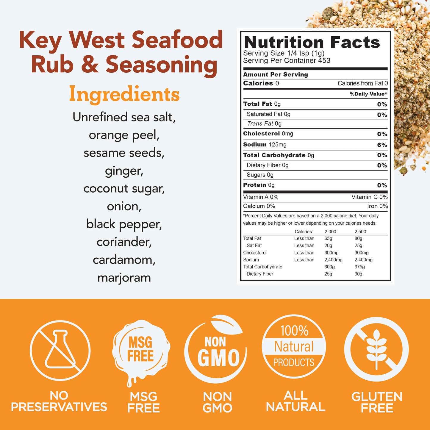 S.A.L.T. Sisters Key West Seafood Rub & Seasoning | All-Natural, Gluten Free, Msg Free, Non-Gmo | Dry & Wet Rub Seasoning Base |