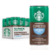 Starbucks Ready To Drink Coffee, Espresso & Cream Light , 6.5Oz Cans (12 Pack) (Packaging May Vary)