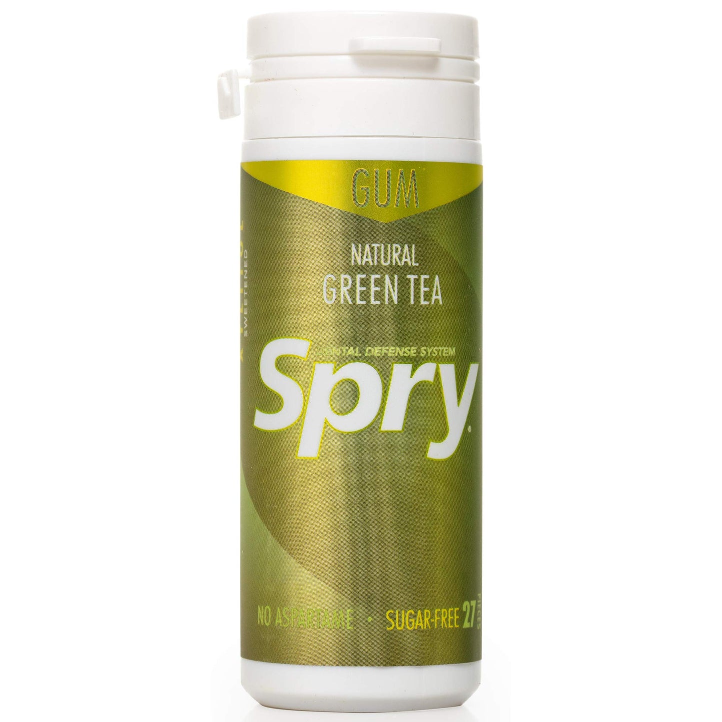 Spry Xylitol Chewing Gum - Sugar-Free, Aspartame-Free, Gluten-Free - 27 Count - Green Tea Flavor