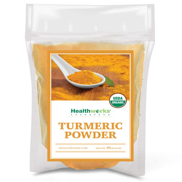 Healthworks Superfoods Organic Turmeric Powder - 16 Oz / 1 Lbs - Ground Raw Organic, Curcumin, Keto, Paleo, Vegan and Non-GMO
