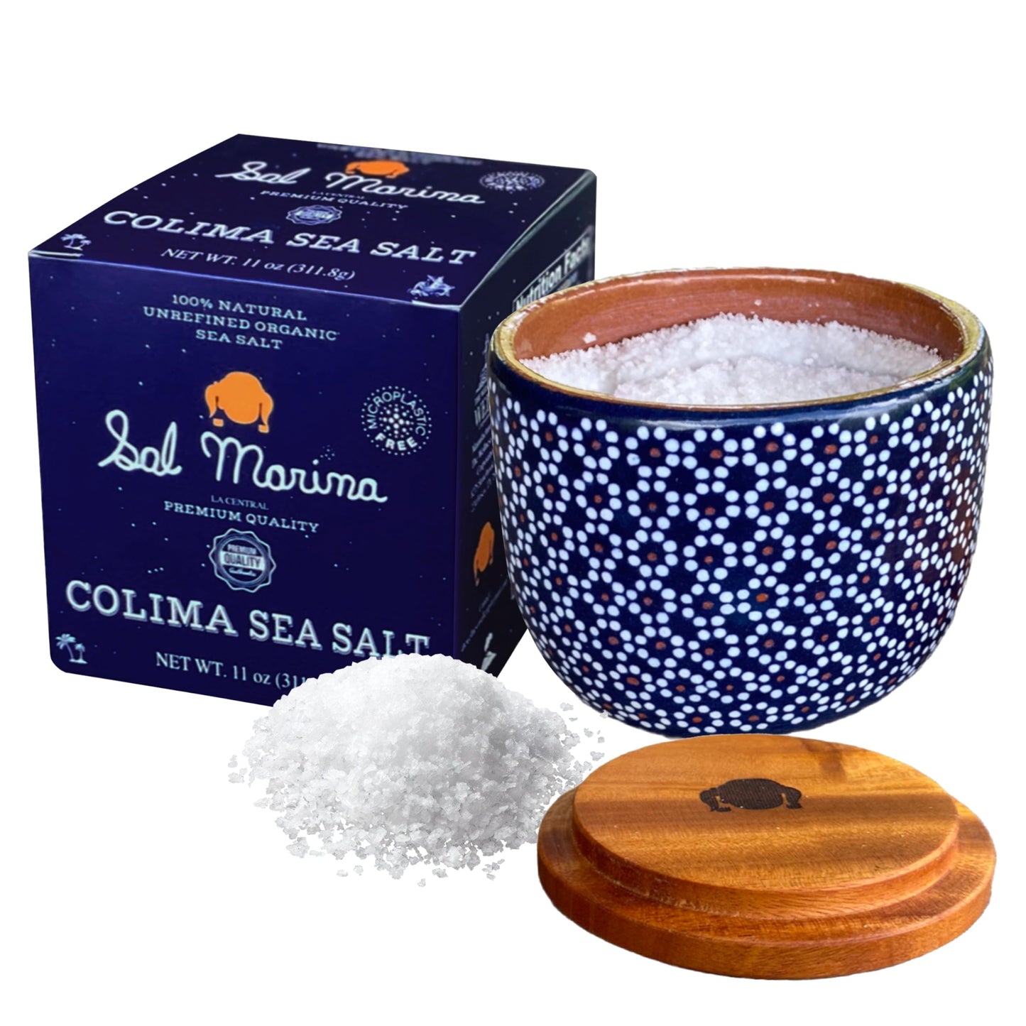 SAL MARINA Sea Salt | Unrefined Kosher Salt 11oz | Vegan Gluten Free Organic Seasoning