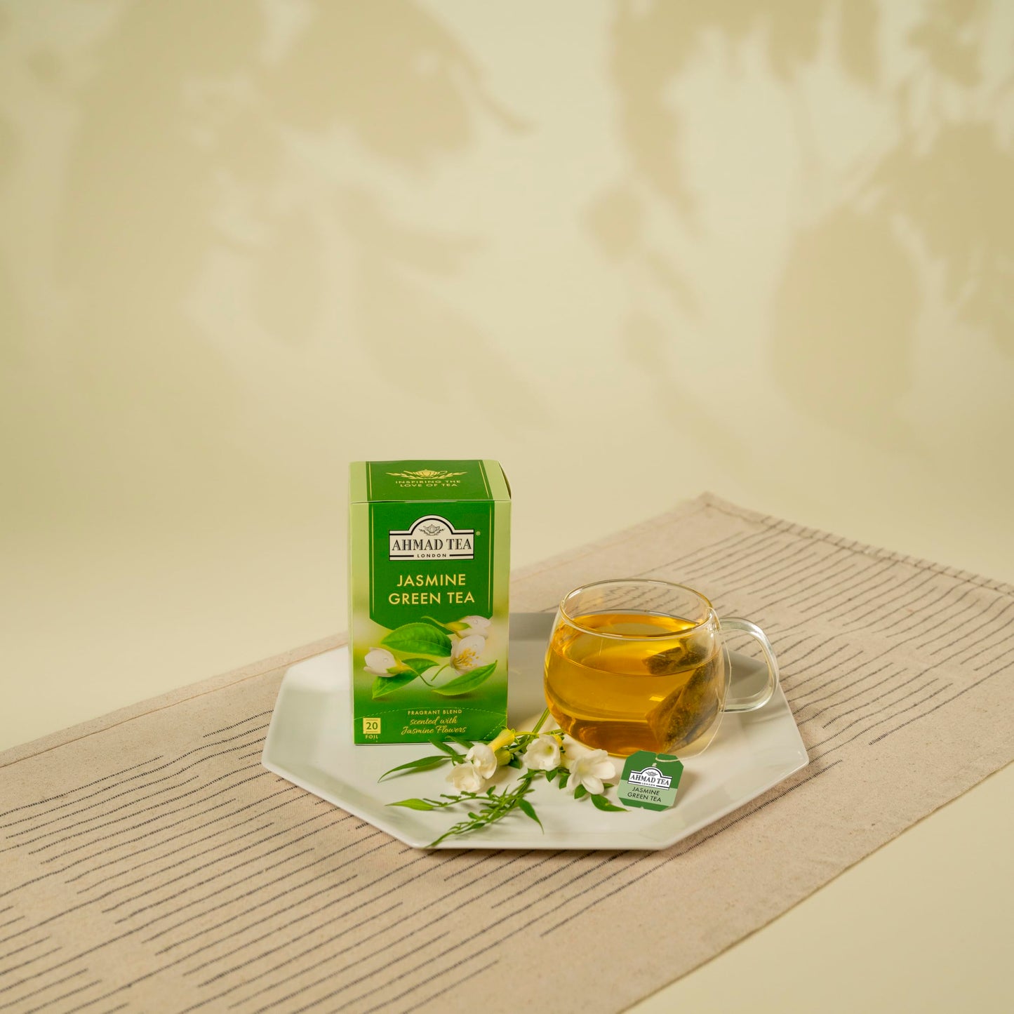 Ahmad Tea Jasmine Romance Green Tea, 20-Count Boxes, Pack of 6, 120 Count