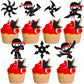 28 Pcs Ninja Cupcake Toppers Glitter Darts Martial Arts Karate Kung Fu Warriors Cupcake Picks For Ninja Theme Baby Shower Kids S