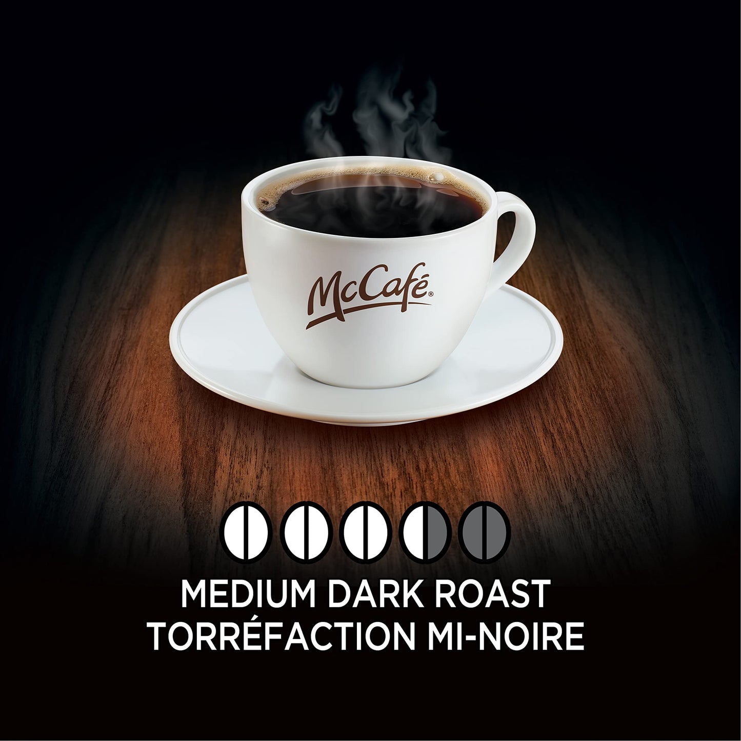McCafe Medium Dark Premium Roast Whole Beans, 900g (31.7 oz) - Imported from Canada, Perfect for Coffee Lovers