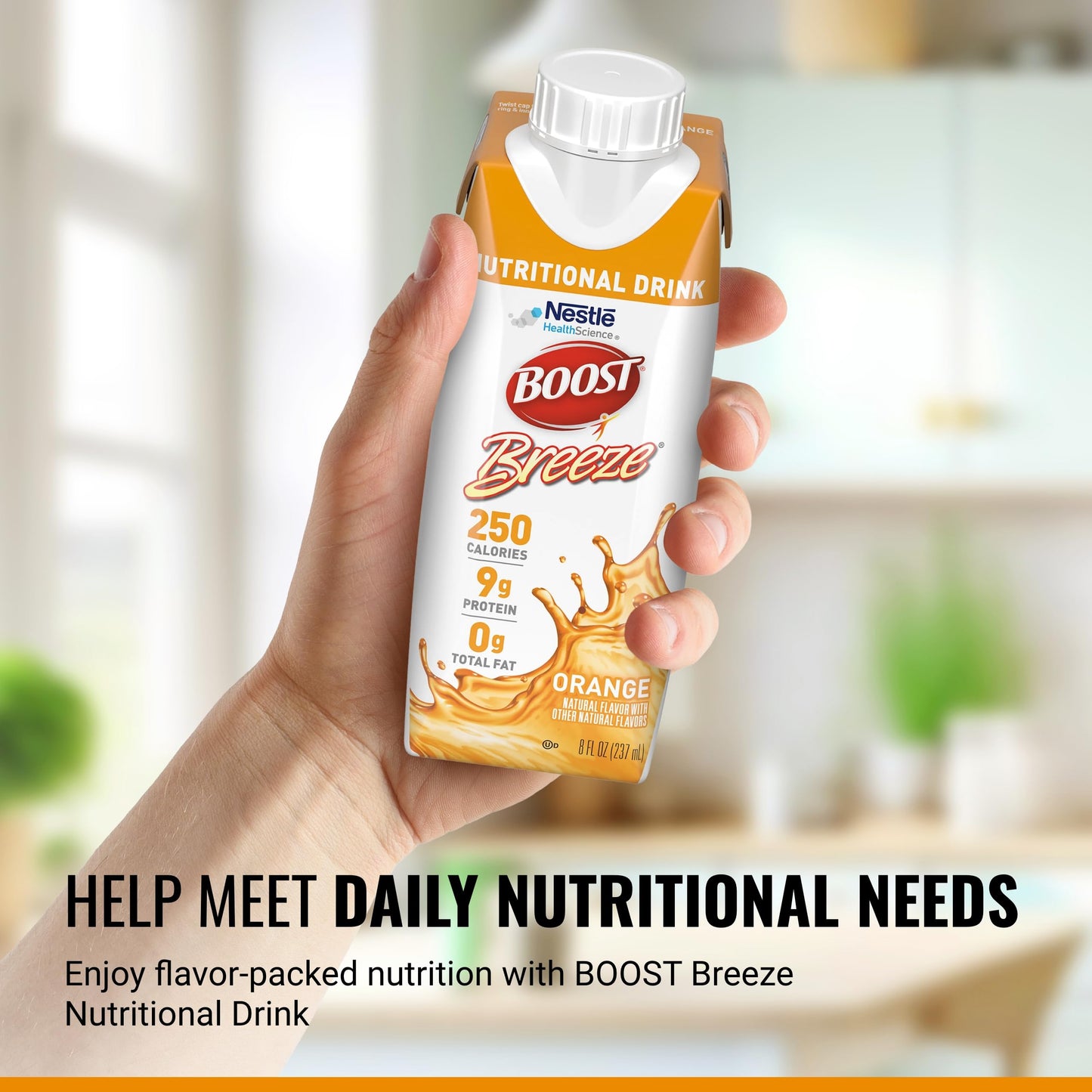 BOOST Boost Breeze Nutritional Drink, 8 Fl Oz (Pack of 24), Orange, Model 00043900128016