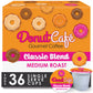 Donut Café - Coffee Gourmet Pods, Classic Blend, Medium Roast – Non-Gmo, Gluten Free – Compatible With Keurig K Cup Malt-Inspired – Smooth & Delicious – 36 Count